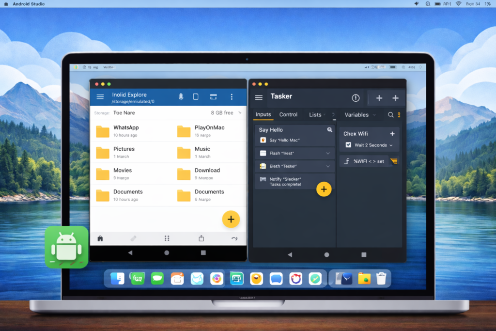  Lightweight Android container running app on macOS