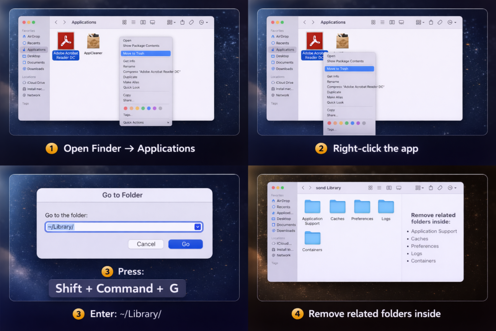 uninstall apps on mac